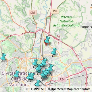 Mappa Via Pian di Sco, 00100 Roma RM, Italia (6.07389)