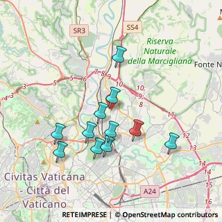 Mappa Via Pian di Sco, 00100 Roma RM, Italia (3.63455)