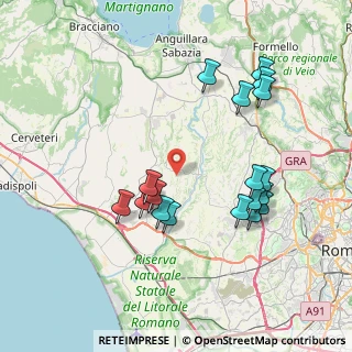 Mappa Via Onorato Occioni, 00054 Fiumicino RM, Italia (8.29167)