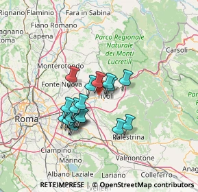 Mappa Via degli Orti, 00019 Tivoli RM, Italia (11.39)