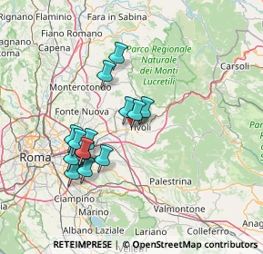 Mappa Via degli Orti, 00019 Tivoli RM, Italia (13.34)