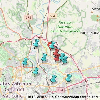 Mappa Via Sylva Koscina, 00138 Roma RM, Italia (3.6125)