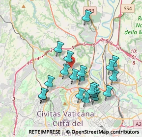 Mappa Via Manziana, 00189 Roma RM, Italia (3.8075)