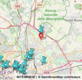 Mappa Via Giovacchino Forzano, 00137 Roma RM, Italia (6.94067)
