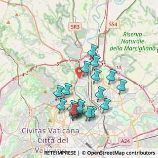 Mappa Via della Stazione di Grottarossa, 00189 Roma RM, Italia (3.8325)