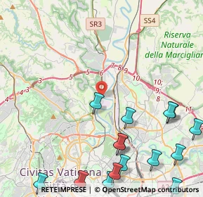 Mappa Via della Stazione di Grottarossa, 00189 Roma RM, Italia (6.49467)