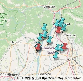 Mappa Viale Vittorio Veneto, 33094 Pinzano al Tagliamento PN, Italia (10.7585)