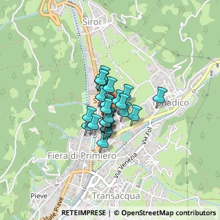 Mappa Via Sass Maor, 38054 Fiera di Primiero TN, Italia (0.212)