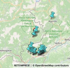 Mappa Via Falzeni, 38054 Tonadico TN, Italia (15.6865)