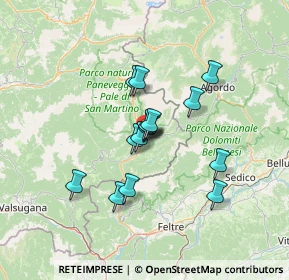 Mappa Via Falzeni, 38054 Tonadico TN, Italia (9.68)