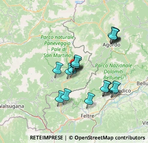 Mappa Via Falzeni, 38054 Tonadico TN, Italia (12.336)