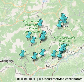 Mappa Via Falzeni, 38054 Tonadico TN, Italia (12.92889)