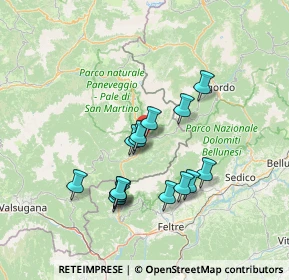 Mappa Via Falzeni, 38054 Tonadico TN, Italia (12.10733)