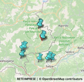 Mappa Via Falzeni, 38054 Tonadico TN, Italia (11.90071)