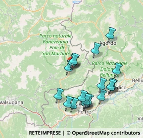 Mappa Via Falzeni, 38054 Tonadico TN, Italia (14.525)