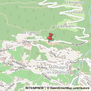 Mappa Via Benedetti, 23, 23020 Montagna in Valtellina, Sondrio (Lombardia)