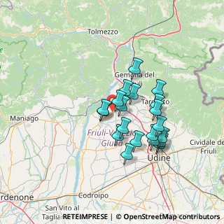 Mappa Via Alemagna, 33030 Majano UD, Italia (11.2355)