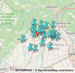 Mappa 33090 Travesio PN, Italia (9.3515)