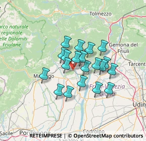 Mappa 33090 Travesio PN, Italia (9.6675)