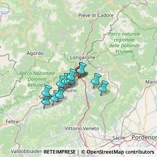 Mappa Viale Stazione, 32014 Ponte Nelle Alpi BL, Italia (9.52385)