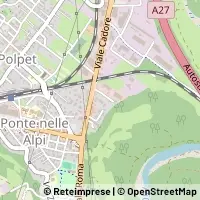 Mapa Ponte nelle Alpi