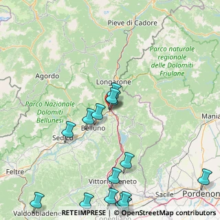 Mappa Viale Cadore, 32014 Belluno BL, Italia (22.095)