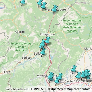 Mappa Viale Cadore, 32014 Belluno BL, Italia (25.34889)