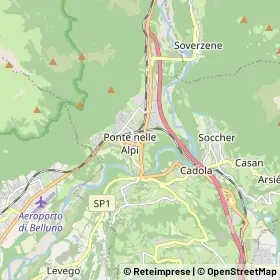 Mappa Ponte nelle Alpi