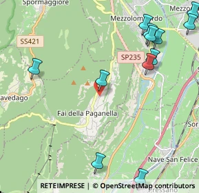 Mappa Via dell' Artigianato, 38010 Fai della Paganella TN, Italia (2.77583)