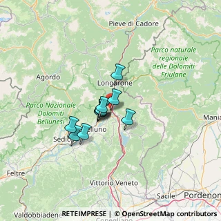 Mappa Via Cadore, 32014 Ponte nelle Alpi BL, Italia (7.85455)
