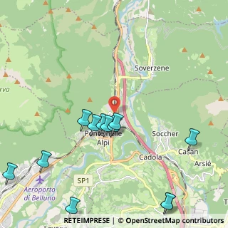 Mappa Via Cadore, 32010 Ponte Nelle Alpi BL, Italia (2.5325)
