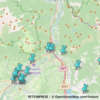 Mappa Via Cadore, 32010 Ponte Nelle Alpi BL, Italia (6.22375)
