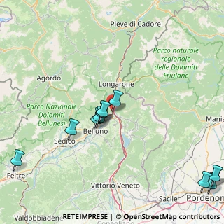 Mappa Via Cadore, 32010 Ponte Nelle Alpi BL, Italia (19.2775)