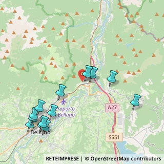 Mappa Via Borgo Livinal, 32014 Ponte Nelle Alpi BL, Italia (5.07)