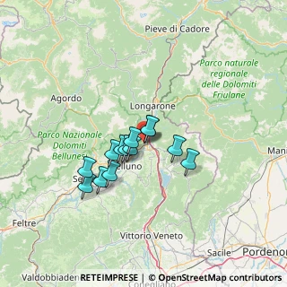 Mappa Via Borgo Livinal, 32014 Ponte Nelle Alpi BL, Italia (9.55462)