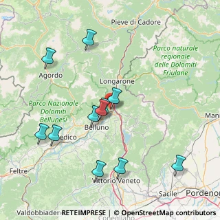 Mappa Via Borgo Livinal, 32014 Ponte Nelle Alpi BL, Italia (16.31818)