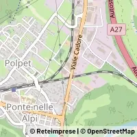 Kaart Ponte nelle Alpi