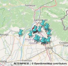Mappa Via Giuseppe Garibaldi, 33030 Majano UD, Italia (8.7475)