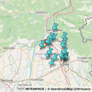 Mappa Via Giuseppe Garibaldi, 33030 Majano UD, Italia (10.8215)