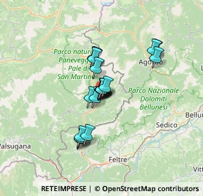 Mappa Piazzetta Marzollo, 38054 Tonadico TN, Italia (8.617)