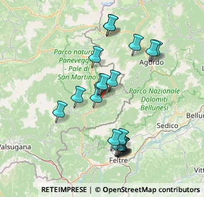 Mappa Piazzetta Marzollo, 38054 Tonadico TN, Italia (13.7515)