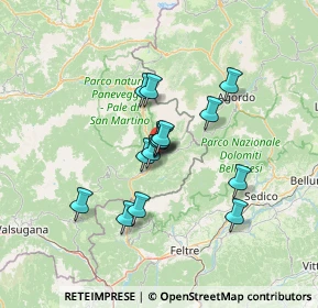 Mappa Piazzetta Marzollo, 38054 Tonadico TN, Italia (9.83867)