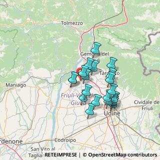 Mappa Via Guglielmo Marconi, 33030 Majano UD, Italia (11.0895)