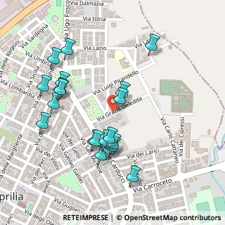 Mappa Via Eugenio Montale, 04011 Aprilia LT, Italia (0.2665)