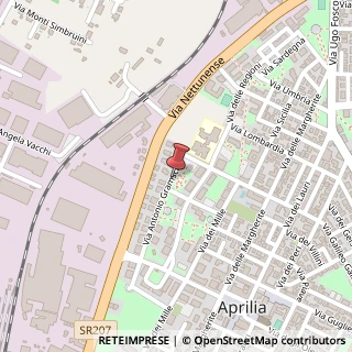 Mappa Via Antonio Gramsci,  39, 04011 Aprilia, Latina (Lazio)