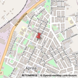 Mappa Via delle Margherite, 171, 04011 Aprilia, Latina (Lazio)