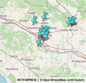 Mappa Via Cantinella, 03023 Ceccano FR, Italia (10.82667)