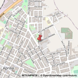 Mappa Via Deledda, 8, 04011 Aprilia, Latina (Lazio)