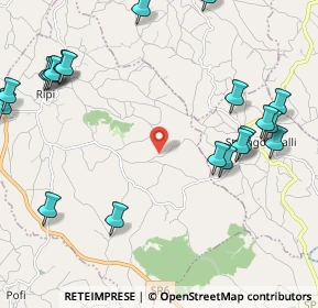 Mappa Via Mandra Cacchiana, 03027 Ripi FR, Italia (2.9385)