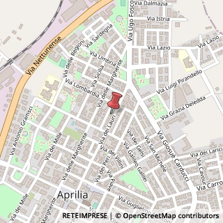 Mappa Via dei Lauri, 127, 04011 Aprilia, Latina (Lazio)